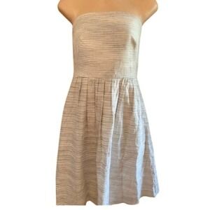 Banana Republic Women's Dress Sz 2 NWT A-Line Strapless‎ Cream